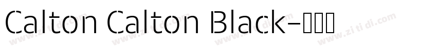 Calton Calton Black字体转换